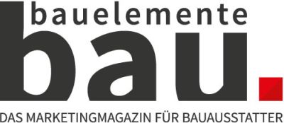 Logo bauelemente bau Marketingmagazin für Bauausstatter