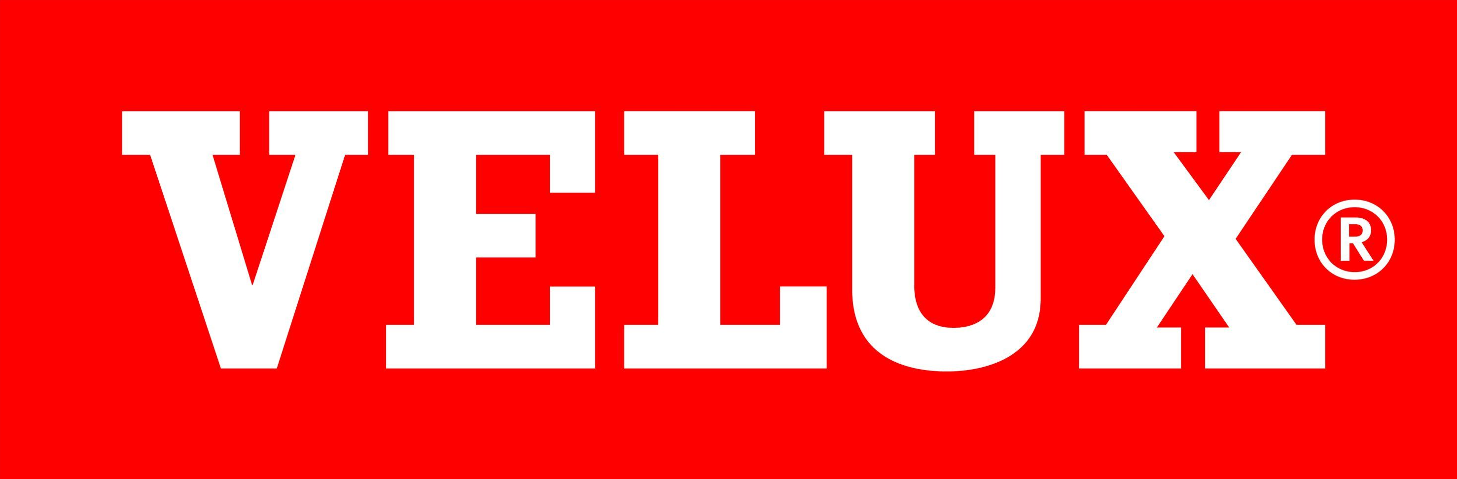 Velux Logo Velux Logo weiß auf rot quer